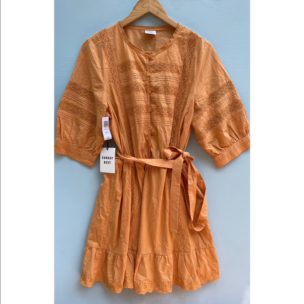 NWT Aritzia Soraya Embroidered Dress Sunday Best